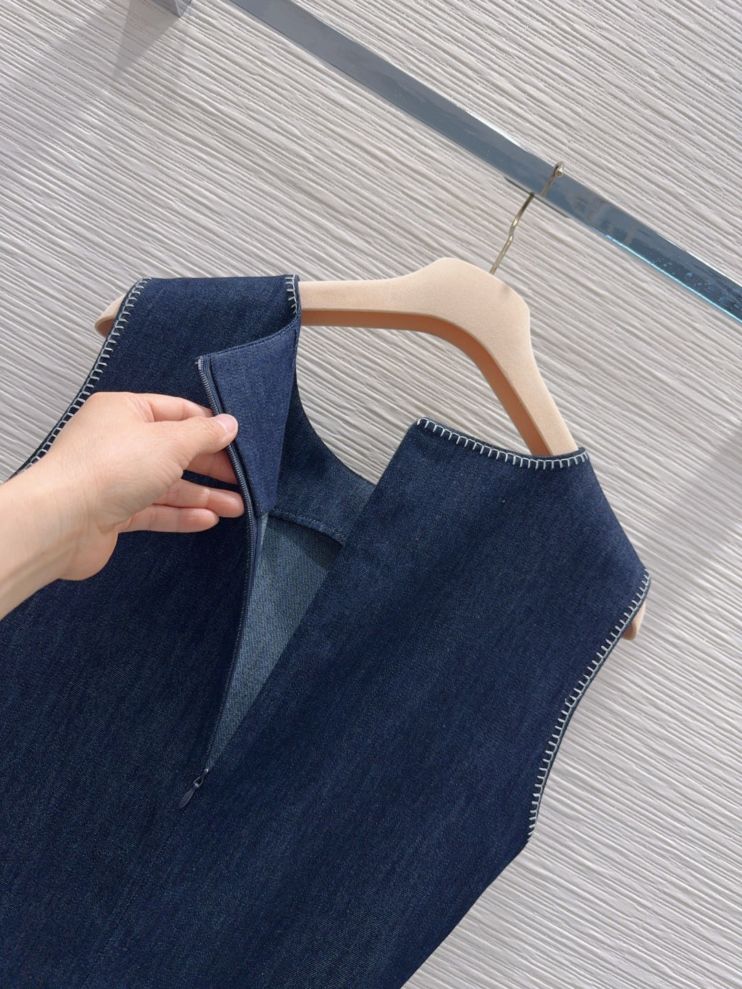 Miumiu 2026 Vest Dress Blue Cotton