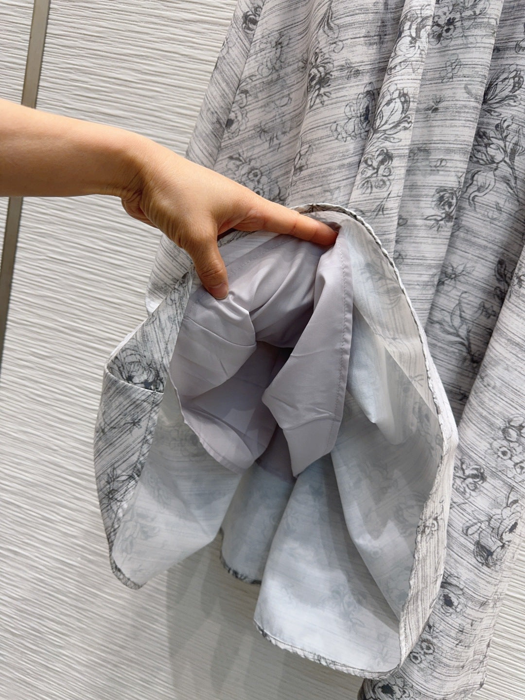 Dior 2026 Printed Vest Dress White Gray Polyester