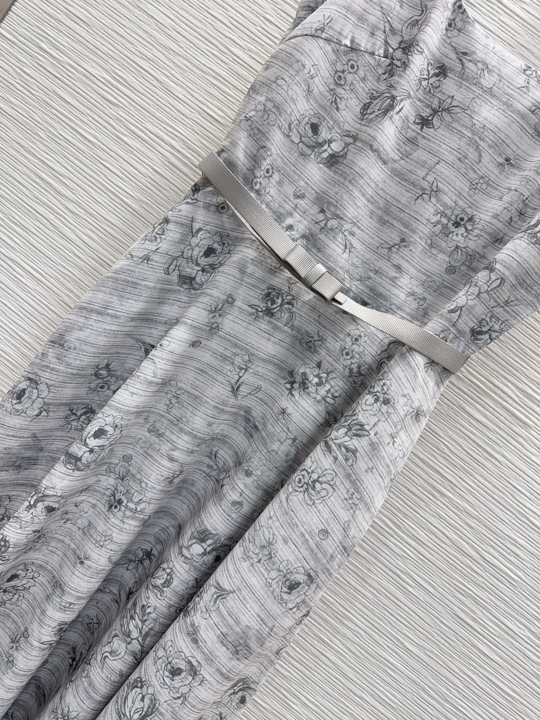 Dior 2026 Printed Vest Dress White Gray Polyester