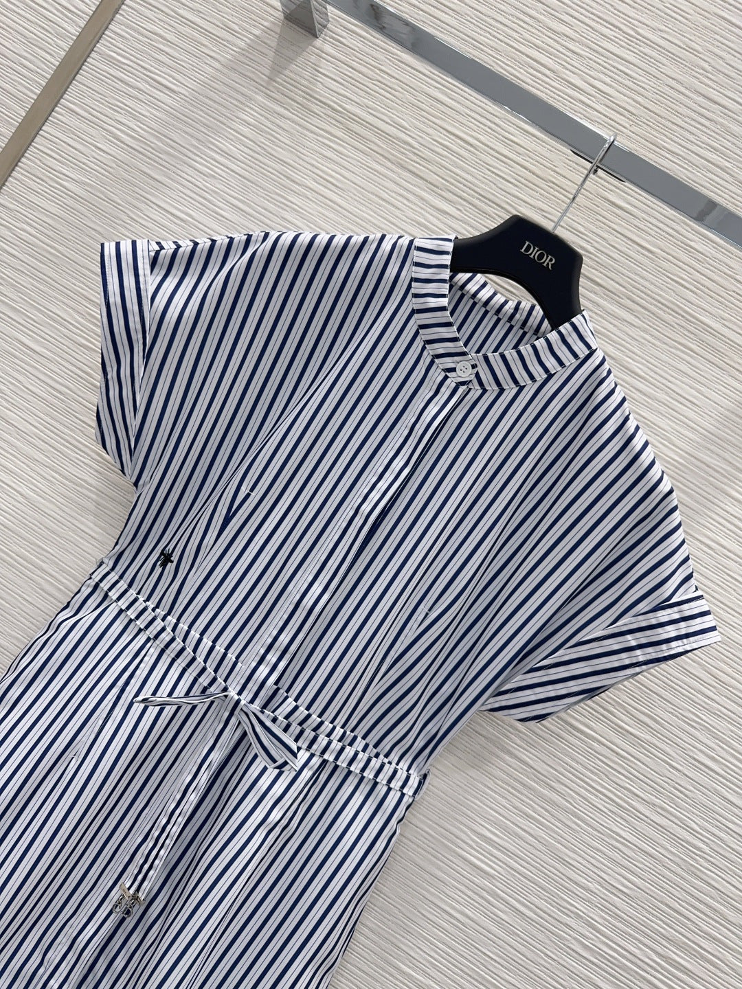 Dior 2026 Dress Navy Blue mix White Polyester 392132
