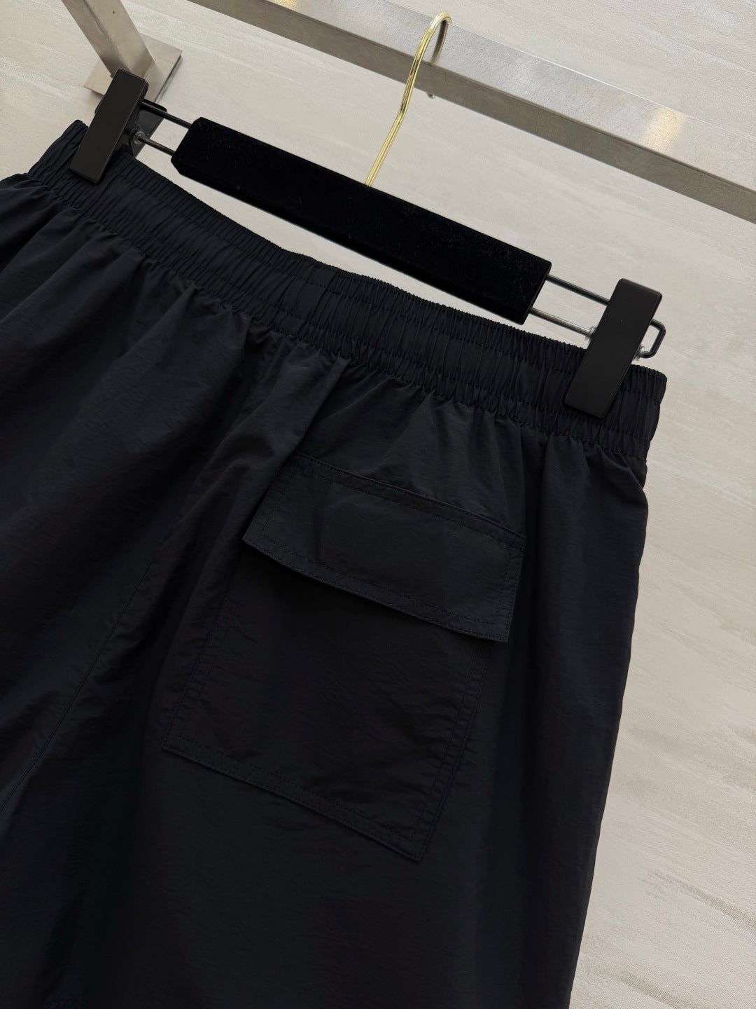 Chanel 2026 Double C Embroidered Casual Shorts Black Cotton 379513