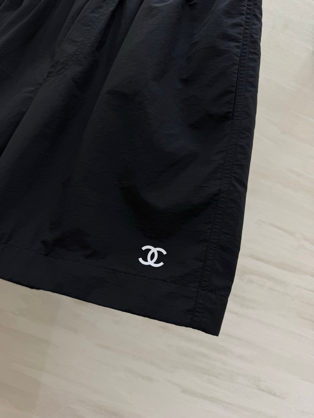 Chanel 2026 Double C Embroidered Casual Shorts Black Cotton 379513