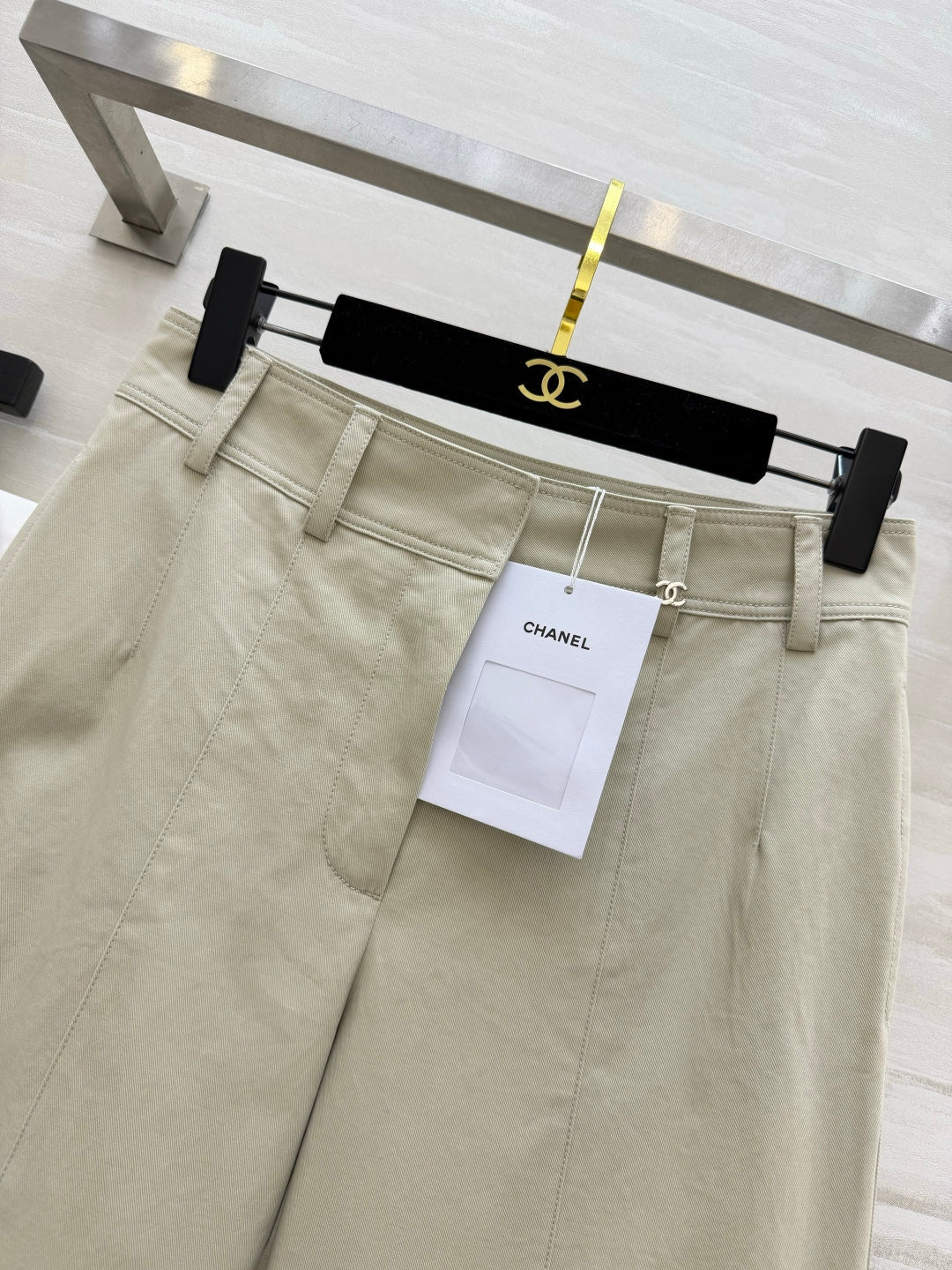 Chanel 2026 Light Apricot Wide-Leg Pants Cotton 379252