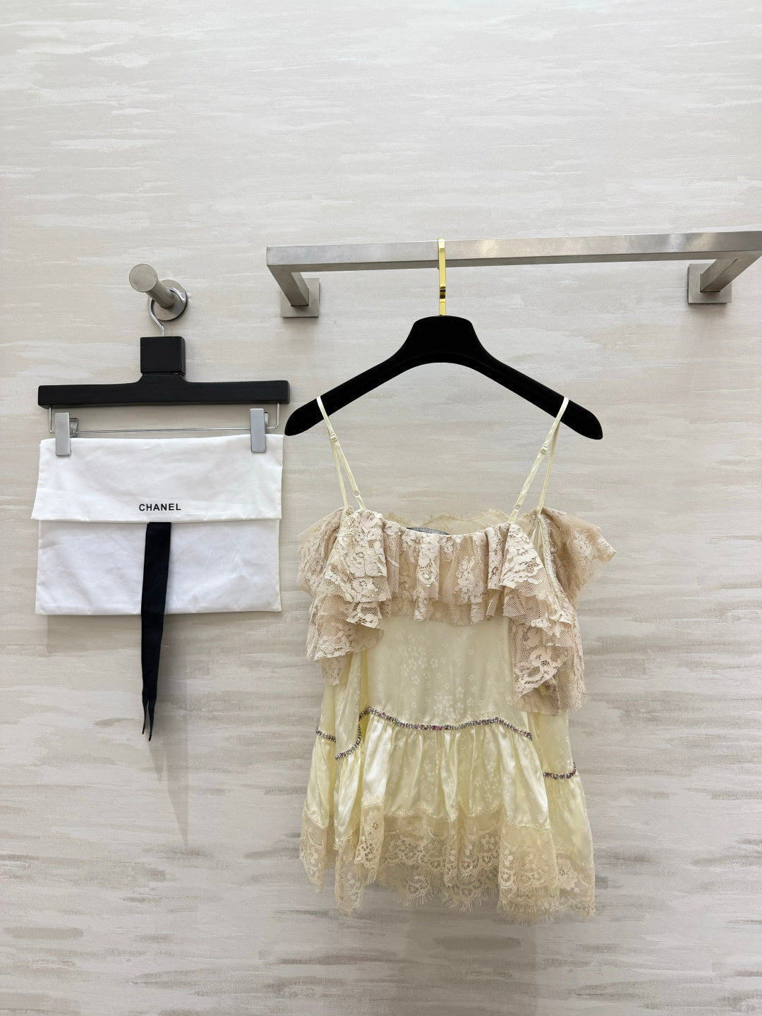 Chanel 2026 Milk Apricot Lace Camisole 392435