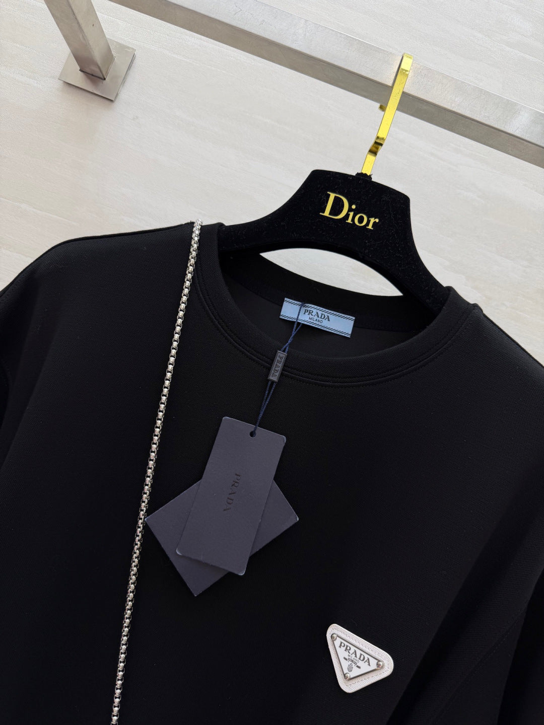 Prada 2026 Triangle Logo Casual Dress Cotton 396953