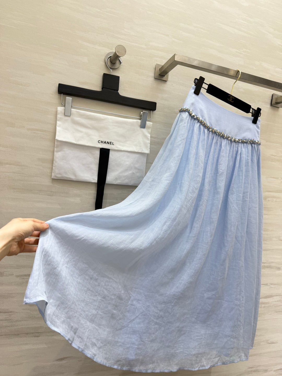 Chanel 2026 Midi Skirt Cotton-Linen 398795