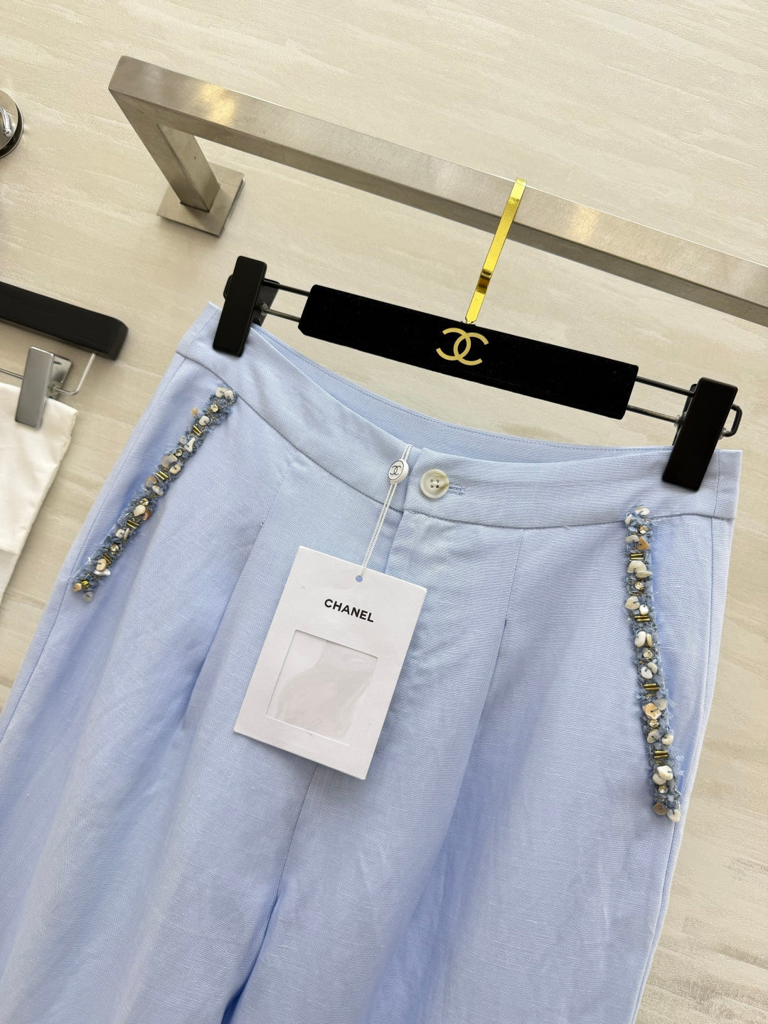 Chanel 2026 Wide-Leg Pants Cotton- Linen 398799