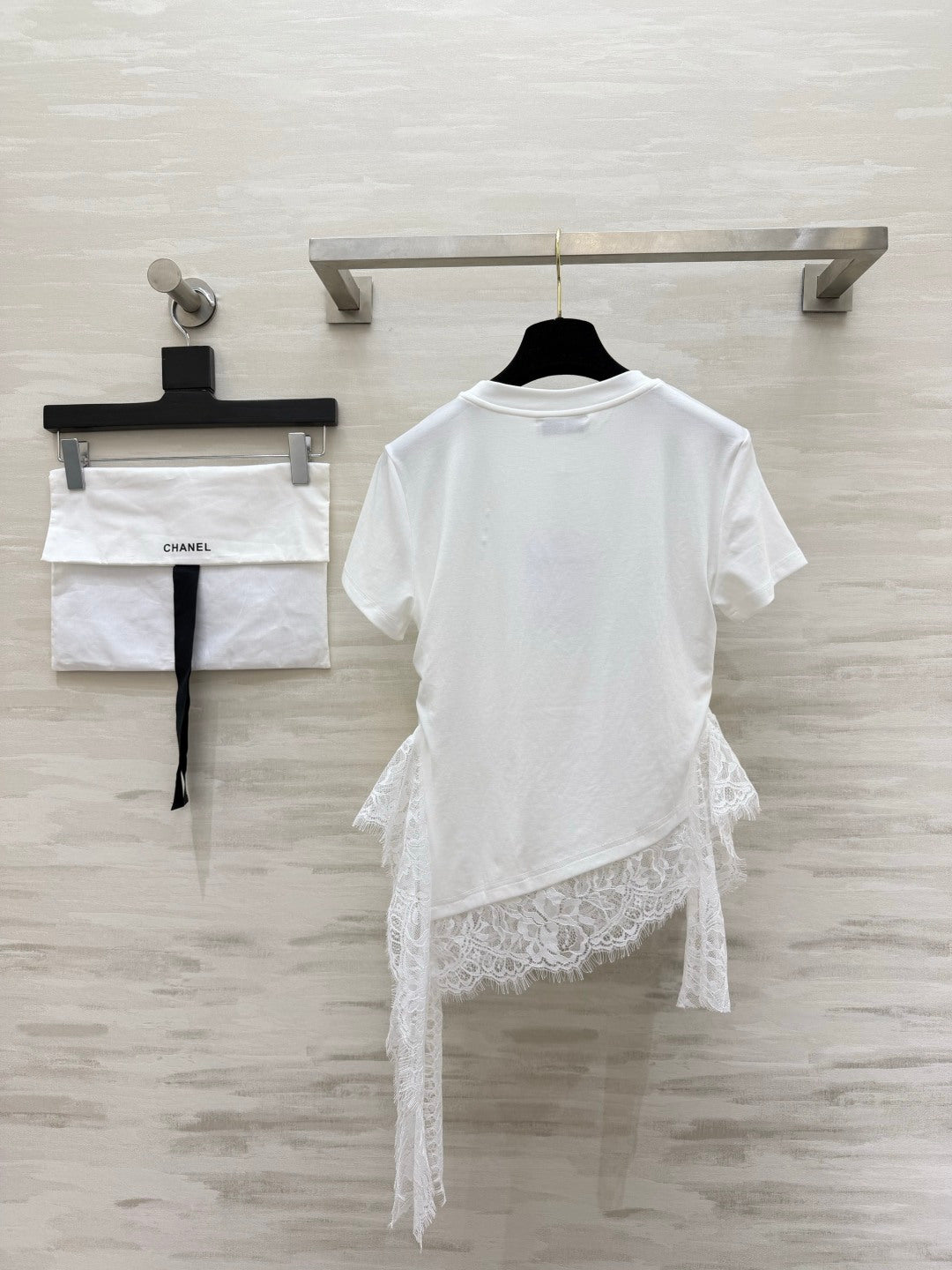 Chanel 2026 Lace Trim Shirt Cotton 398780