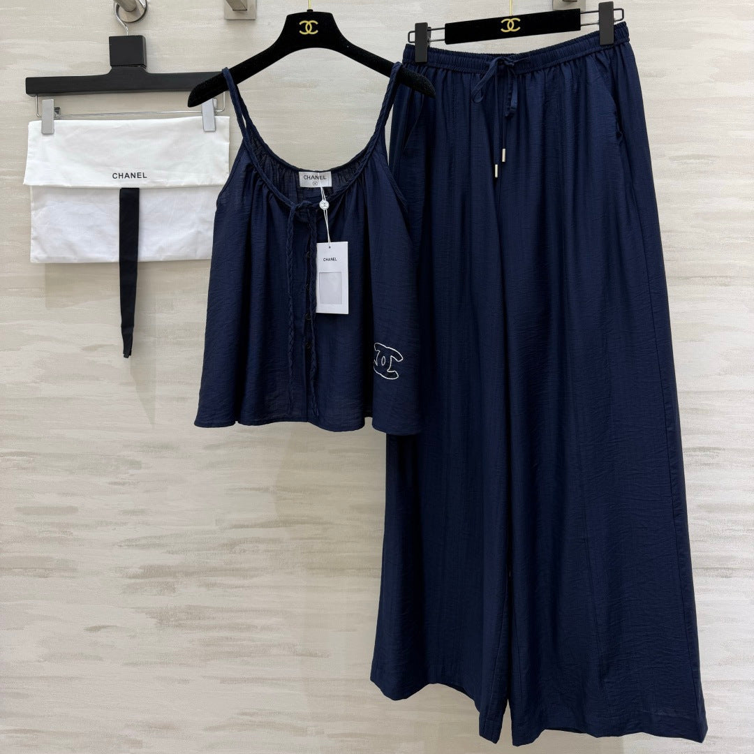 Chanel 2026 Long Pants and Tank Top Set Cotton 402473