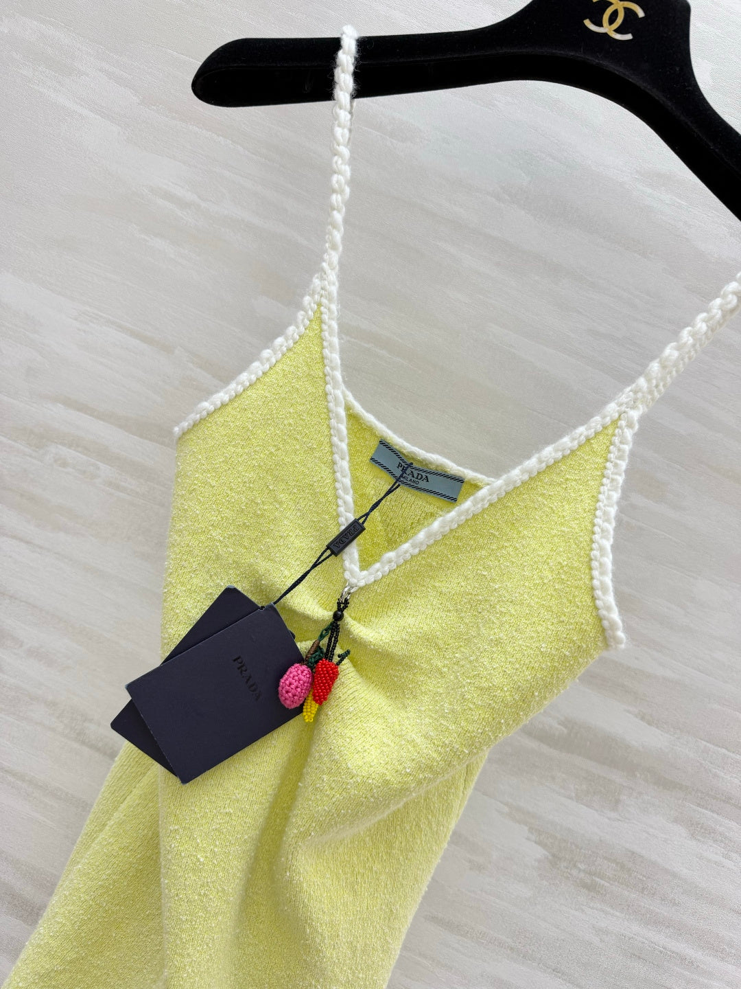 Prada 2026 Tank Top Yellow Cotton 402453