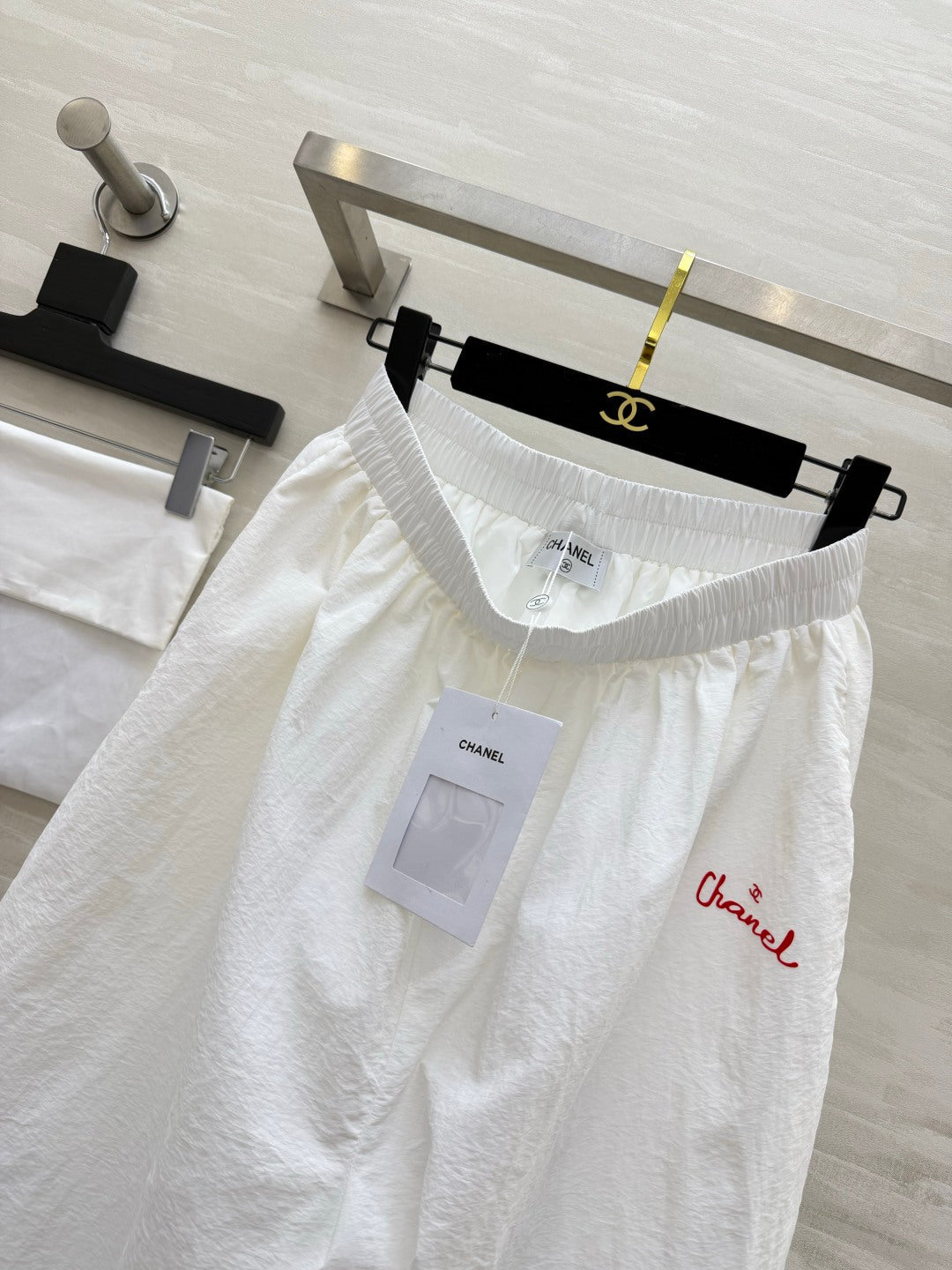 Chanel 2026 Wide-Leg Pants White Cotton 402322