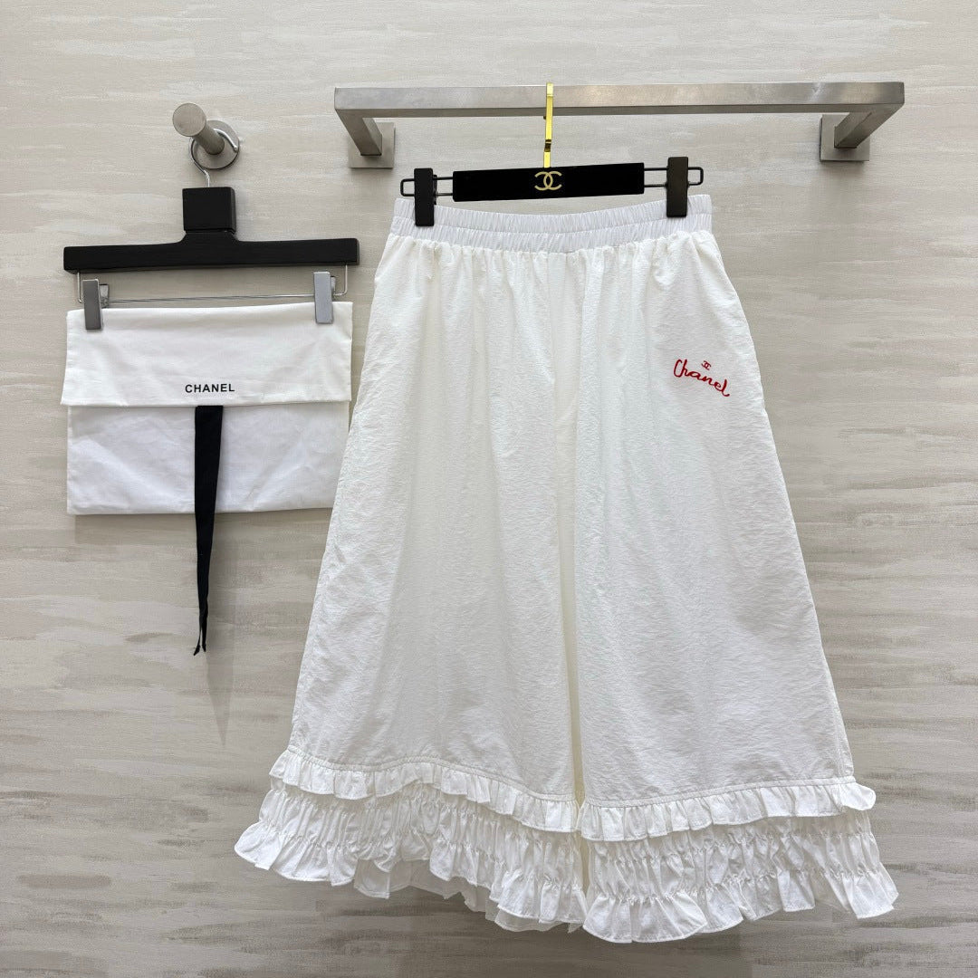 Chanel 2026 Wide-Leg Pants White Cotton 402322