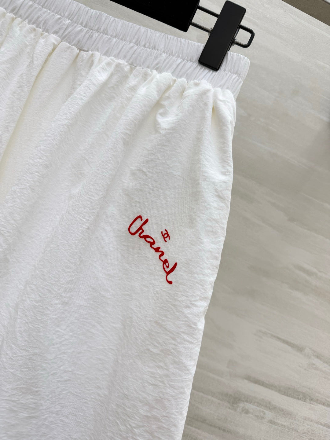 Chanel 2026 Wide-Leg Pants White Cotton 402322