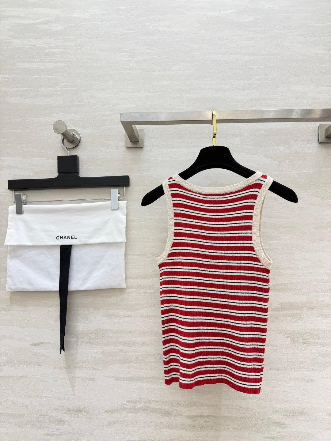 Chanel 2026 Knit Vest Stripes Wool 402251