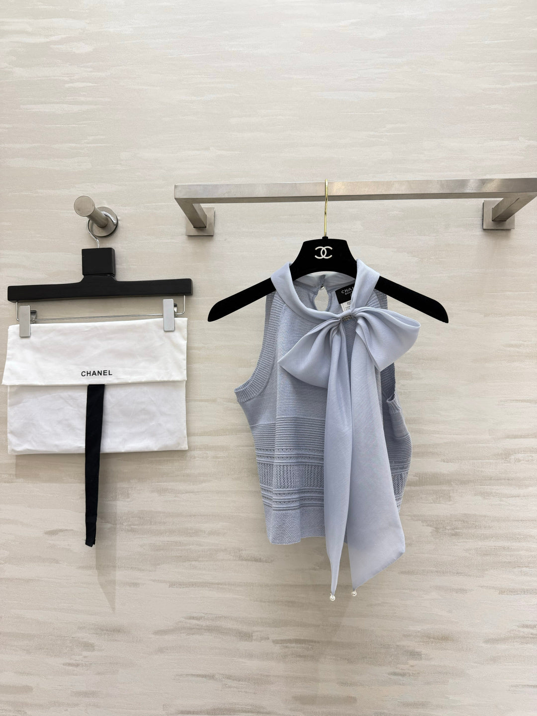 Chanel 2026 Misty Blue Knitwear Set Wool 639129