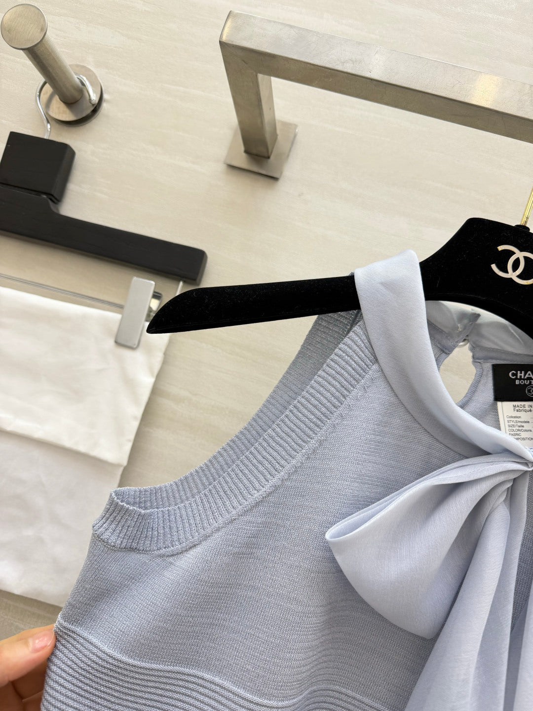 Chanel 2026 Misty Blue Knitwear Set Wool 639129
