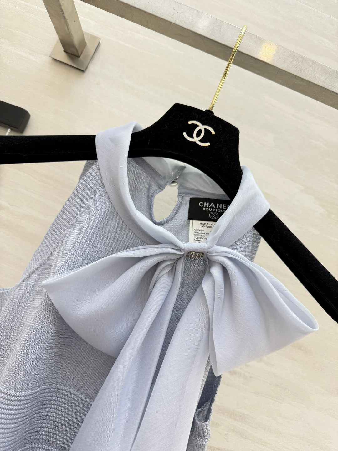 Chanel 2026 Misty Blue Knitwear Set Wool 639129