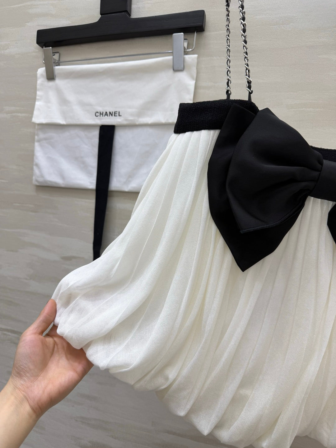 Chanel 2026 Camisole Black White Cotton 666374