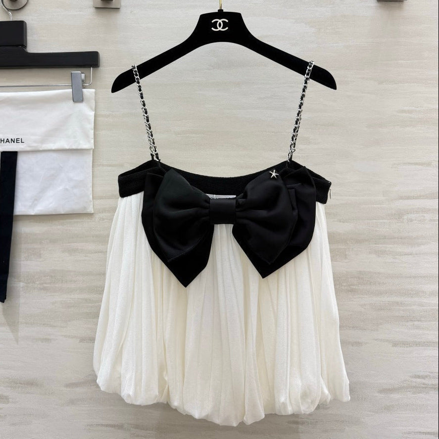 Chanel 2026 Camisole Black White Cotton 666374