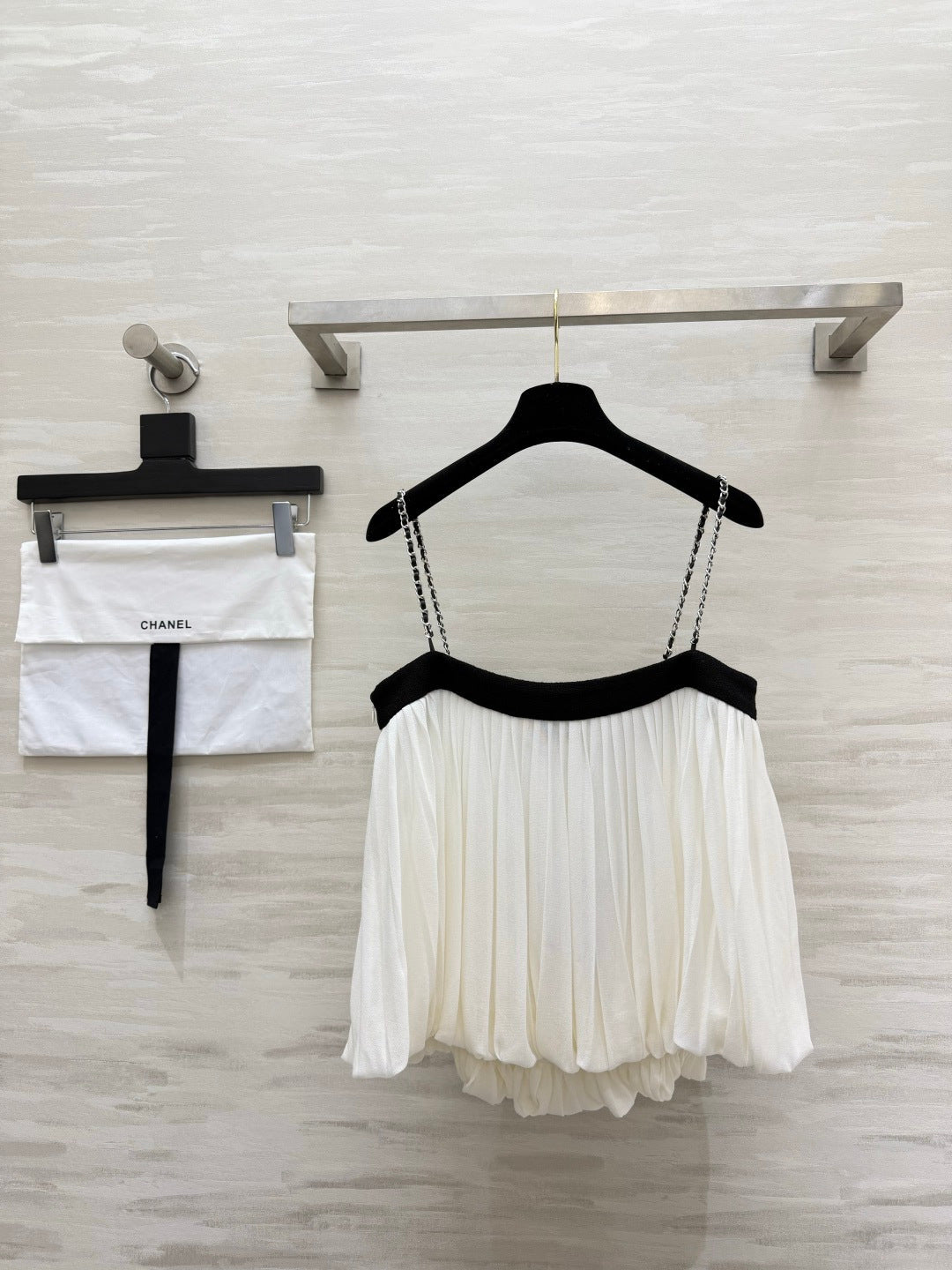 Chanel 2026 Camisole Black White Cotton 666374