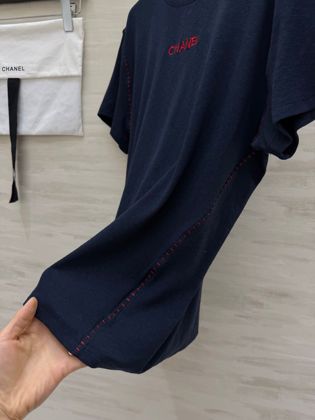 Chanel 2026 Hand-stitched Short-Sleeve T-Shirt Cotton 666402