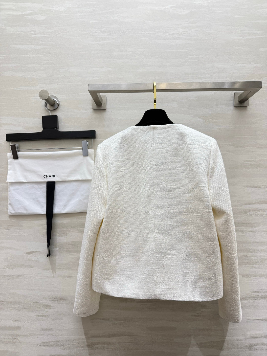 Chanel 2026 Jacket Cream-white Tweed Fabric 423386