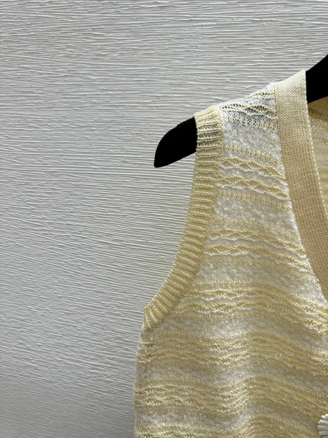Chanel 2026 Sweater Vest Yellow Wool Nylon
