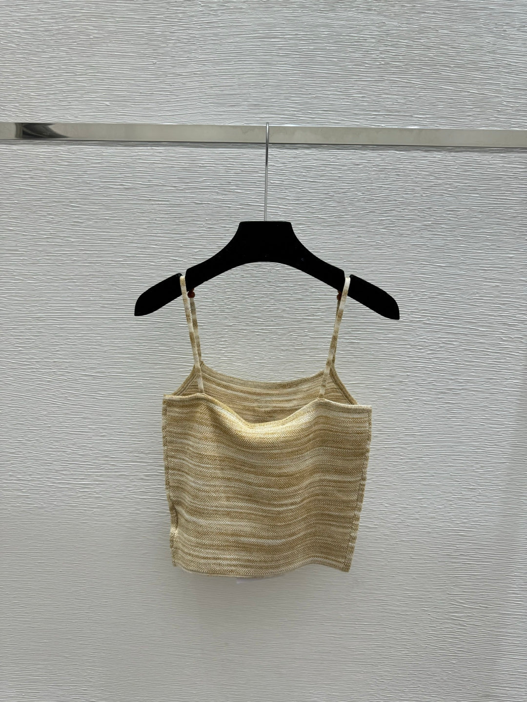 Chanel 2026 Strap Cami Tank Tops Pink Beige Wool Nylon