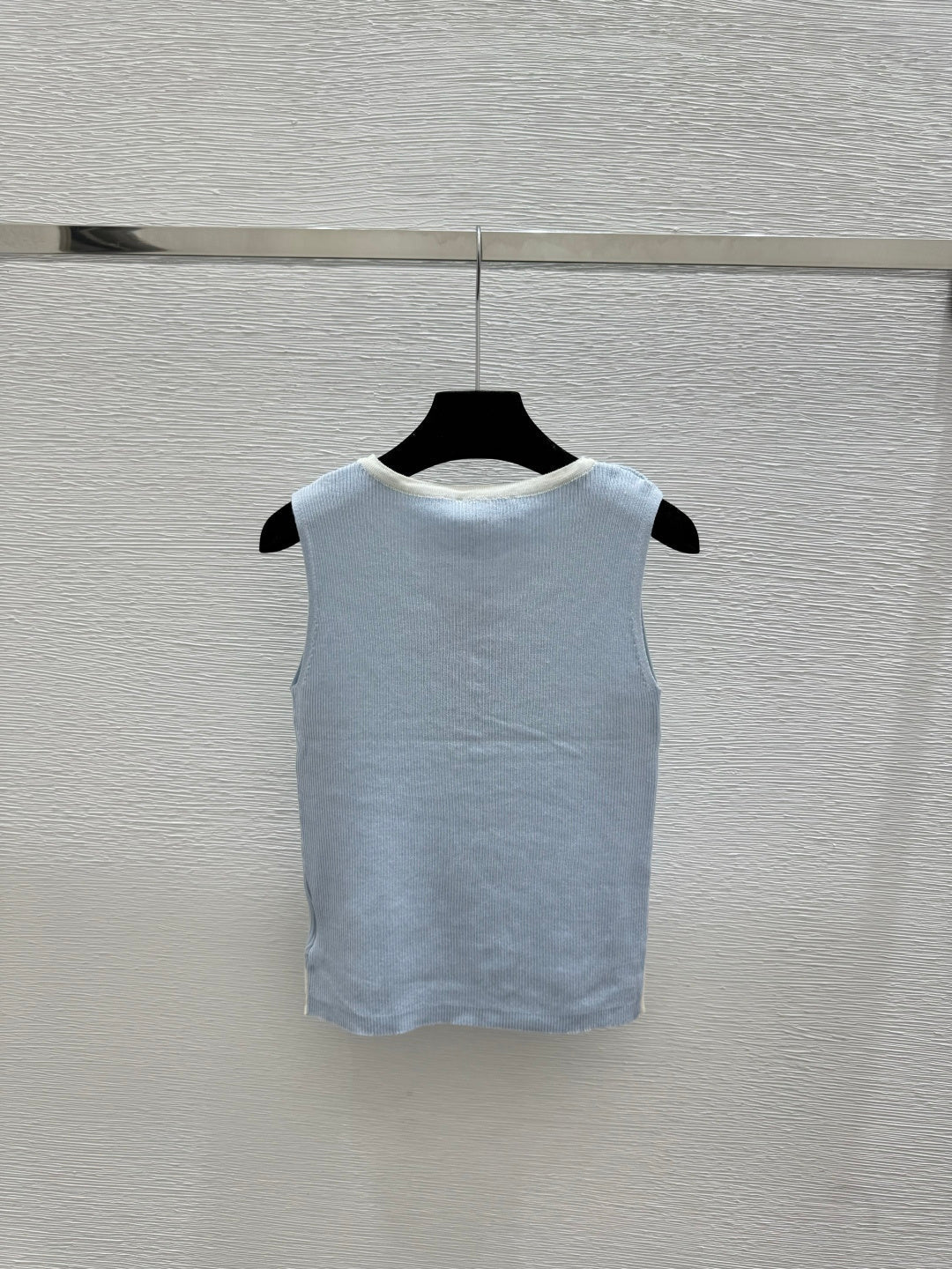 Miumiu 2026 Tank Top Blue and Gray Cotton
