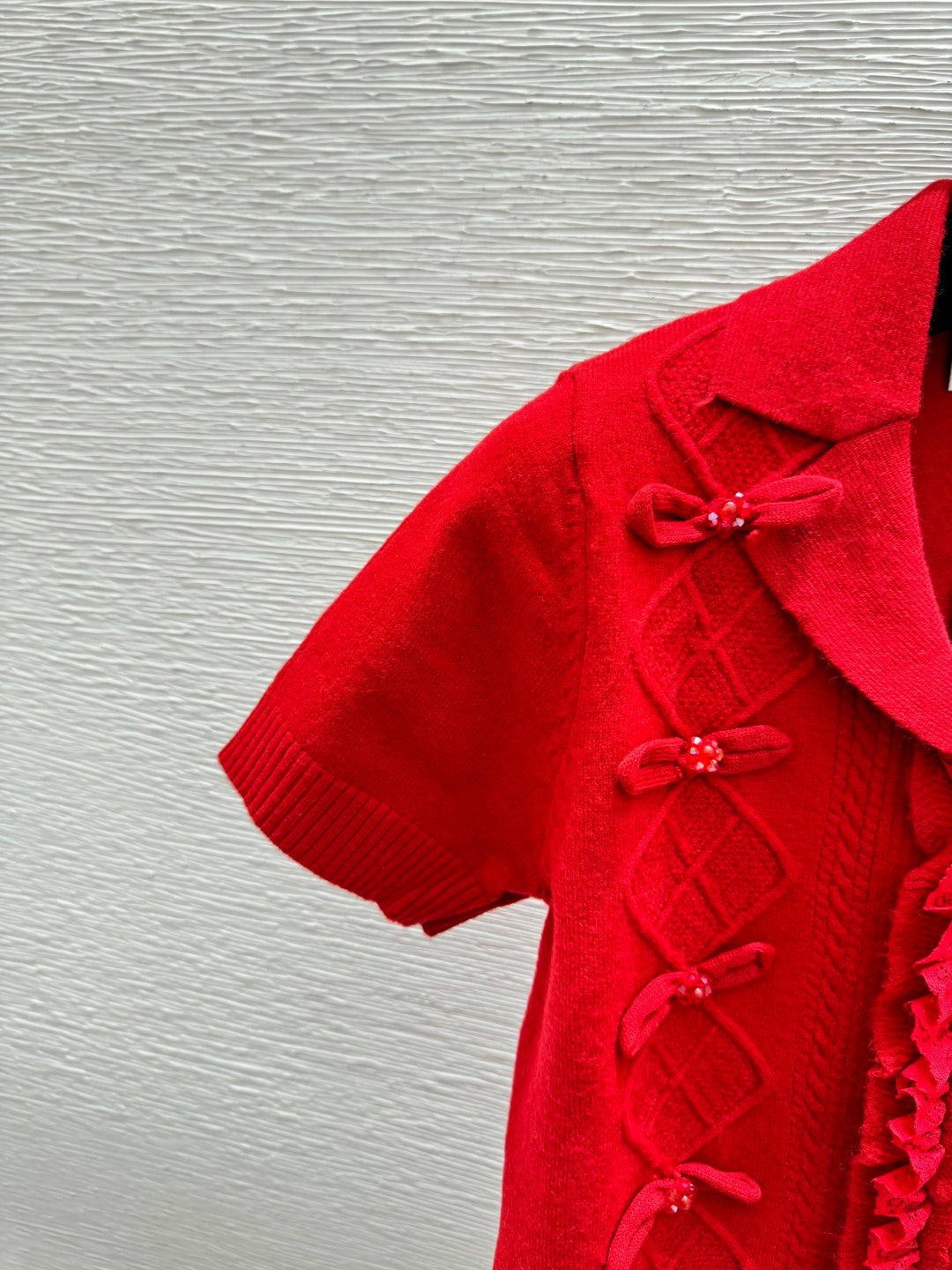 Chanel 2026 Short-sleeve Sweater Red Wool