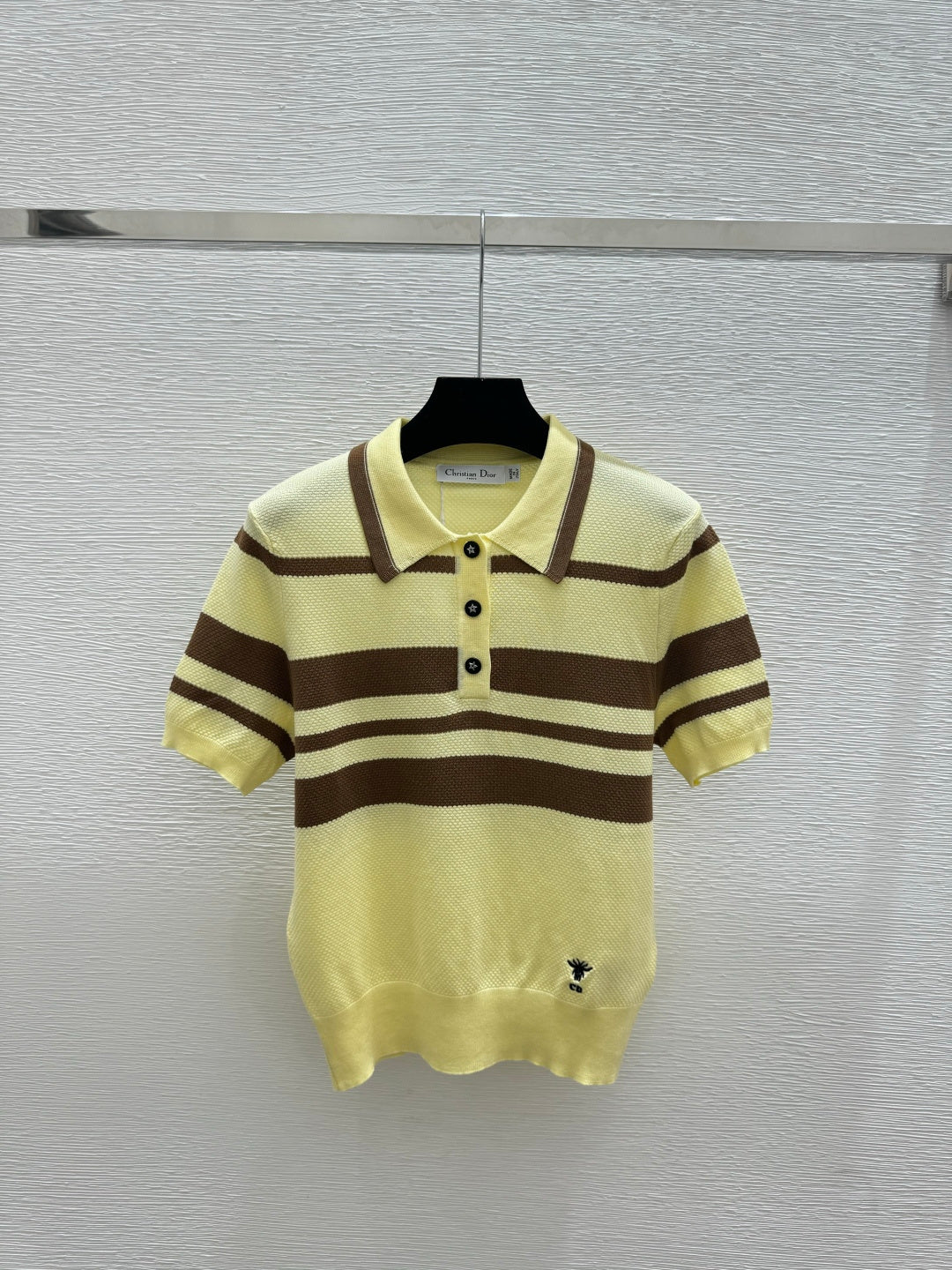 Dior 2026 Polo Shirt Yellow Black Blue Wool