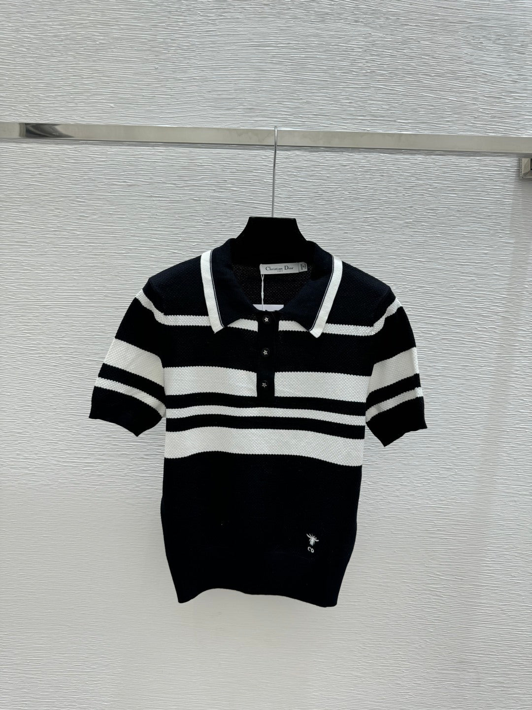 Dior 2026 Polo Shirt Yellow Black Blue Wool