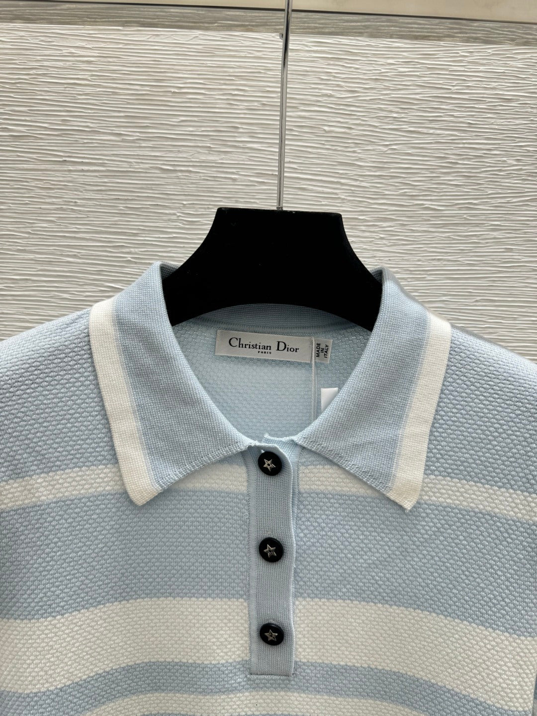 Dior 2026 Polo Shirt Yellow Black Blue Wool