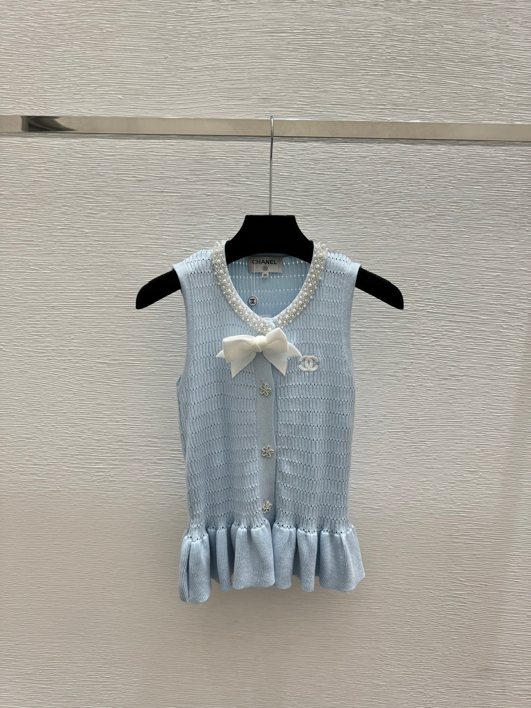 Chanel 2026 Heavy-Duty Captain Round Neck Knitted Vest Wool 170651