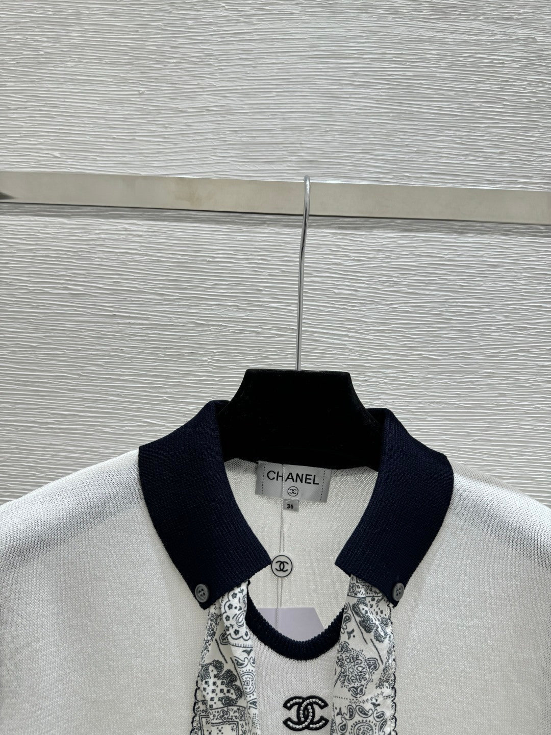 Chanel 2026 Silk Scarf Knit Vest Wool 238260