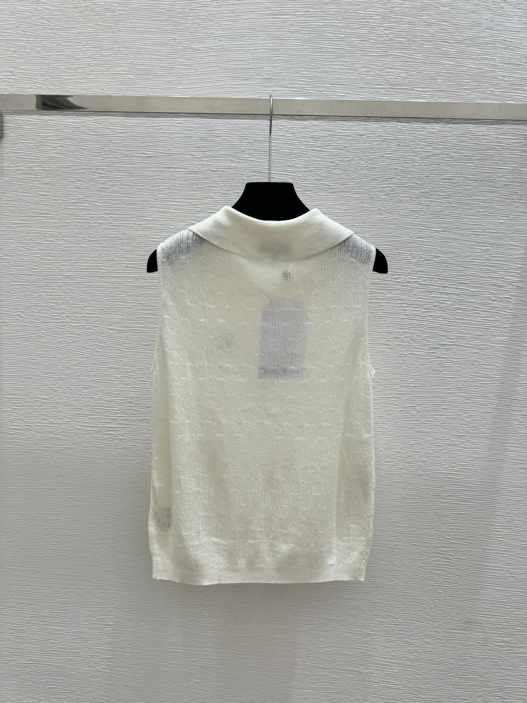 Chanel 2026 Collared Knitted Vest Tencel Wool 294904