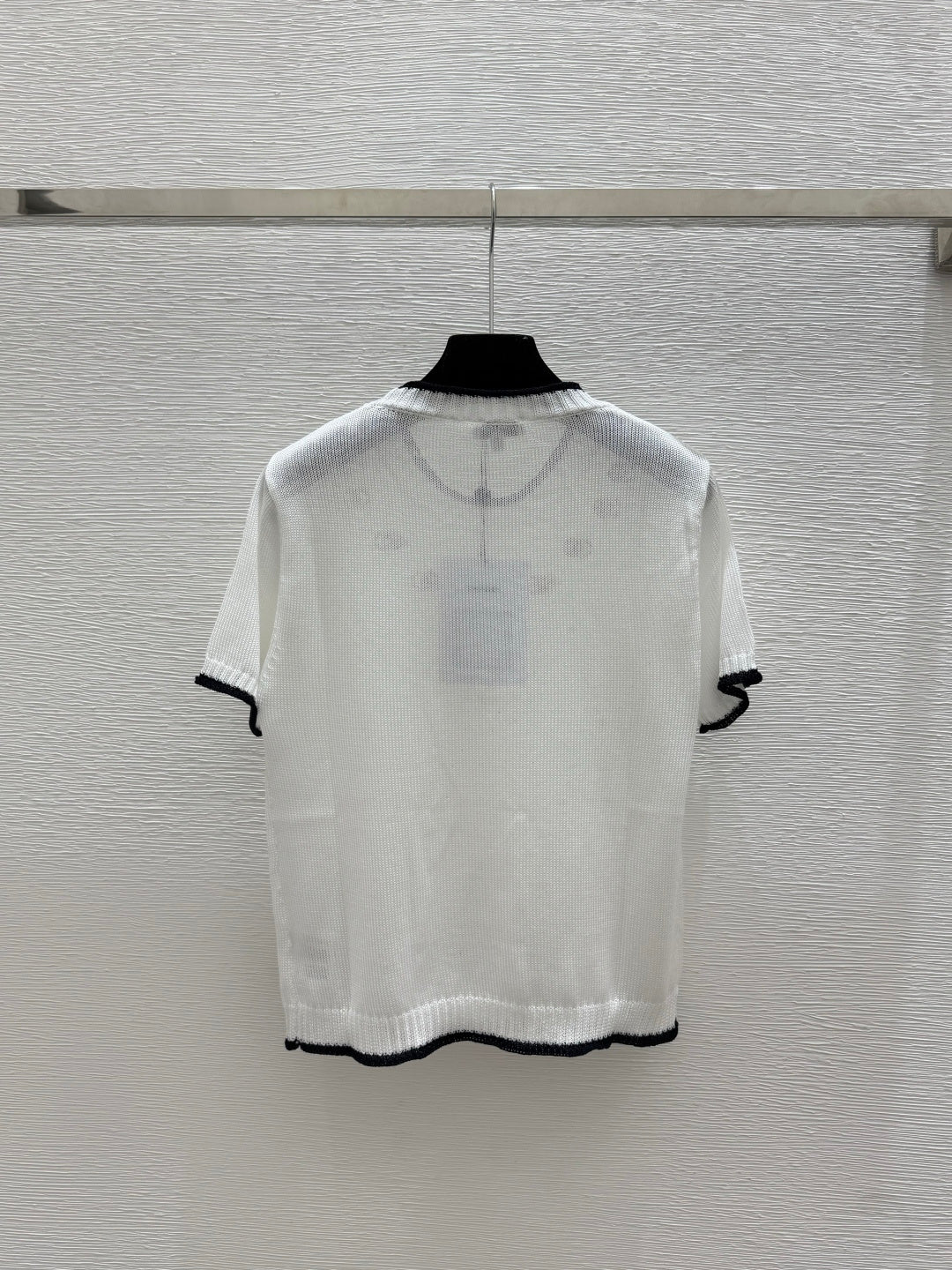 Chanel 2026 Rhinestone Knit Short-Sleeve T-Shirt Cotton 336634