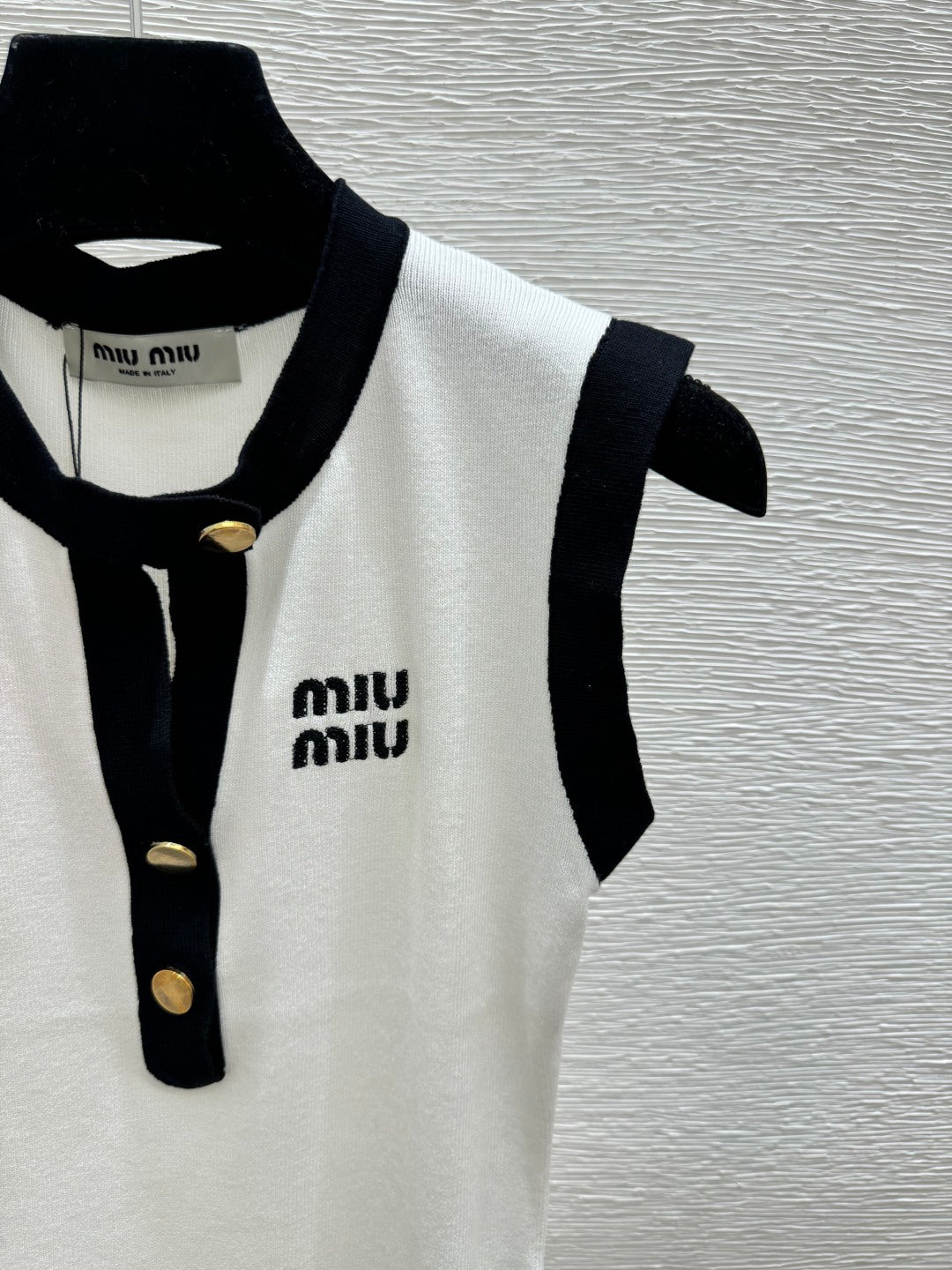 Miumiu 2026 Crew Neck Knit Vest Wool Polyester 397181