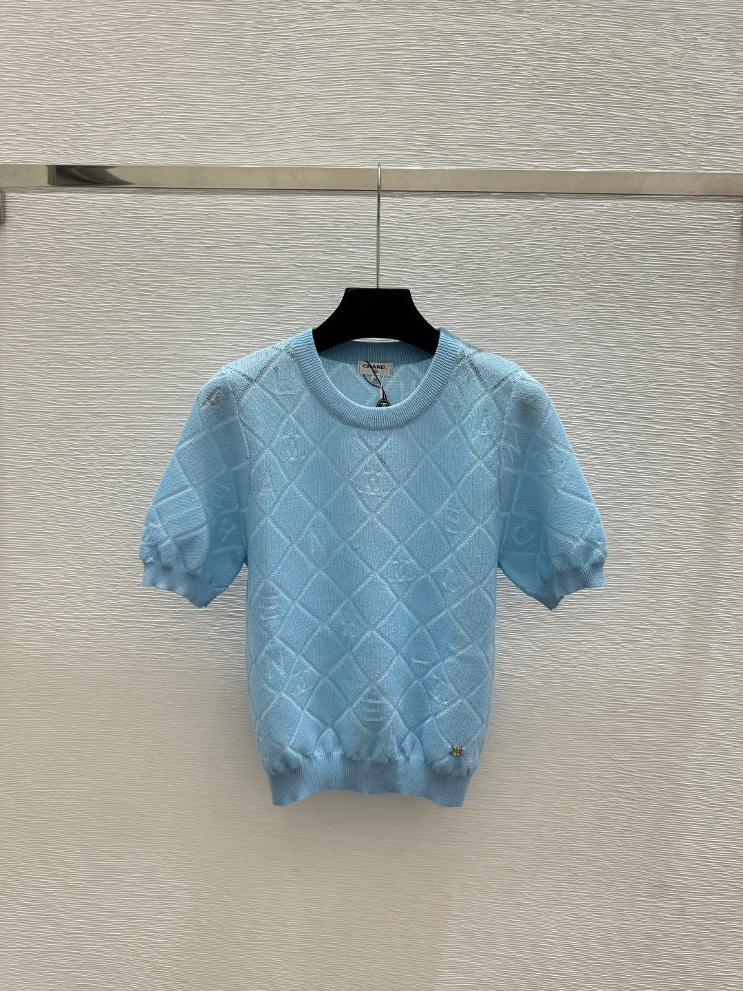 Chanel 2026 Round Neck Knitted Short-Sleeve Tencel Wool 397720