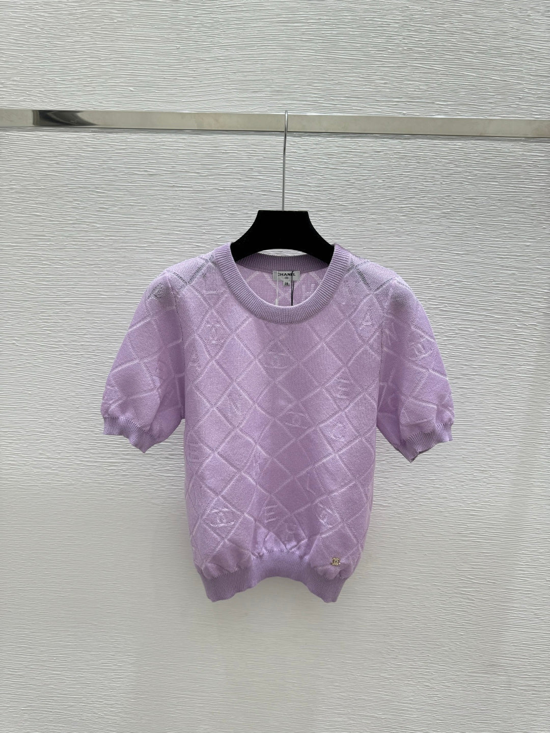 Chanel 2026 Round Neck Knitted Short-Sleeve Tencel Wool 397720