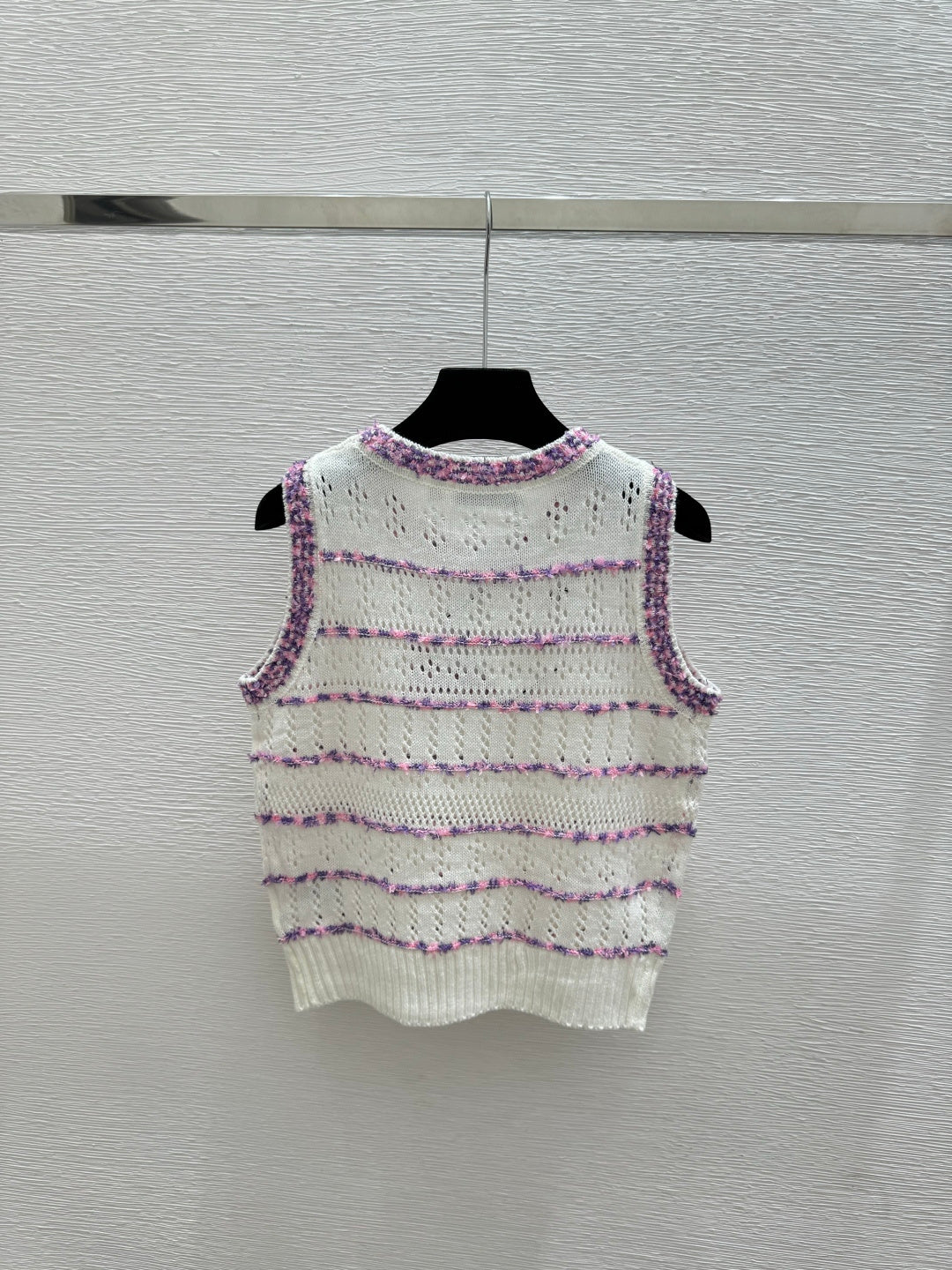Dior 2026 Hollow-Out Crew Neck Knitted Vest Wool 412623