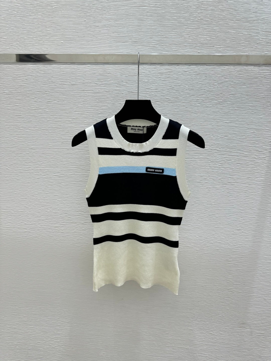 Miumiu 2026 Vest Black and White Wool 516747