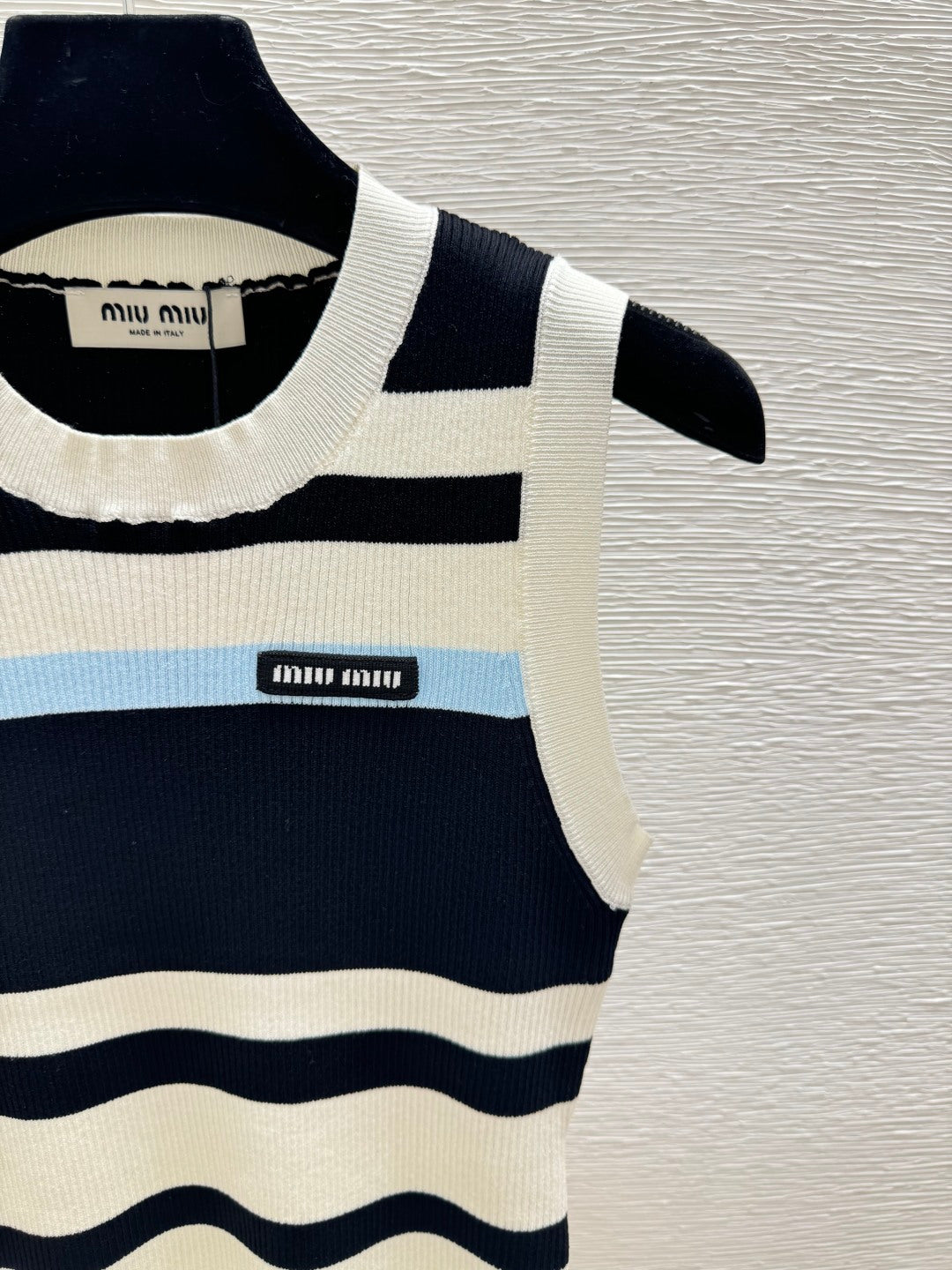 Miumiu 2026 Vest Black and White Wool 516747