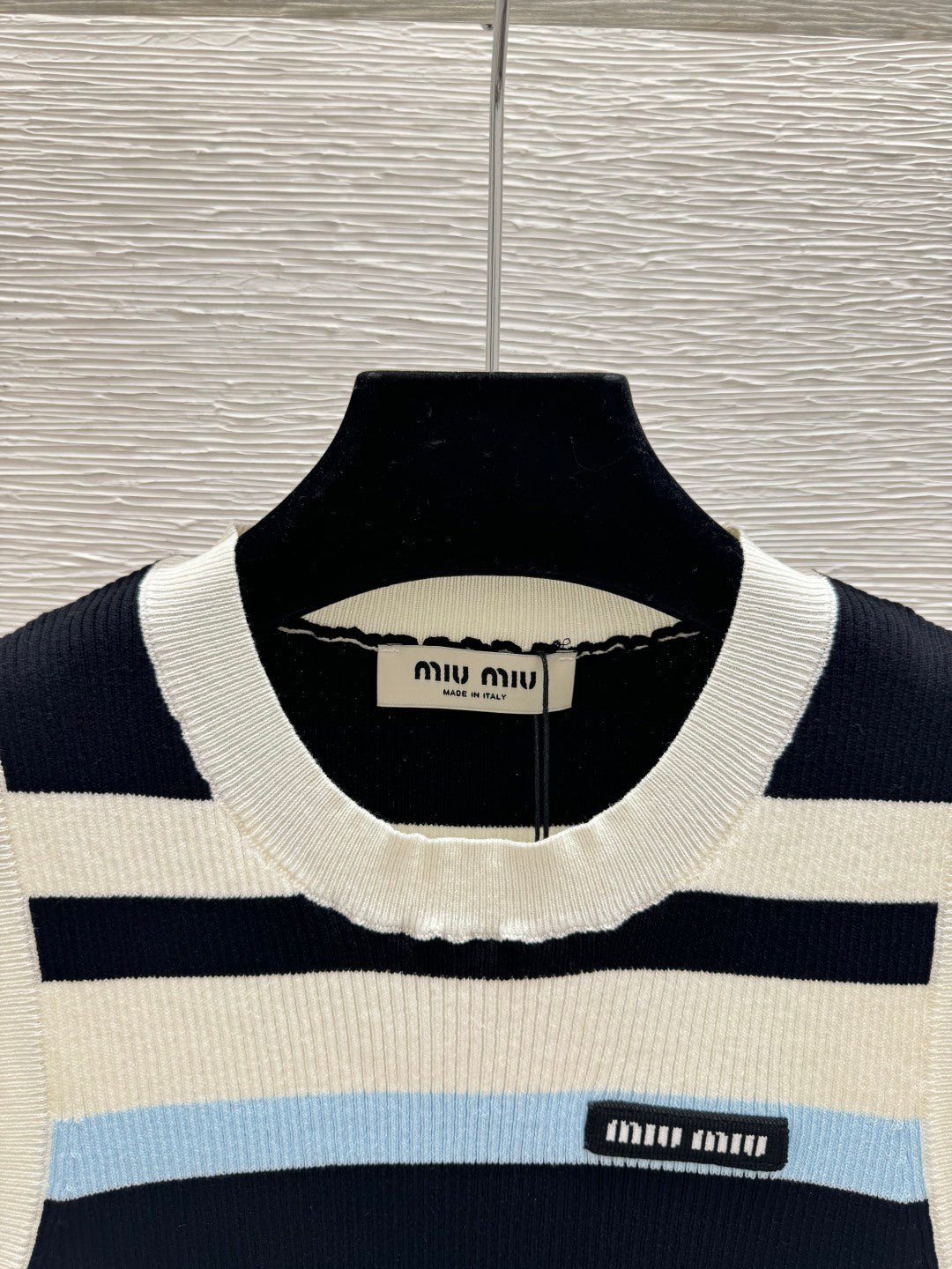 Miumiu 2026 Vest Black and White Wool 516747