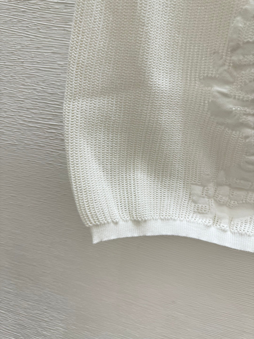 Chanel 2026 Round Neck Knitted Vest White Cotton 516805