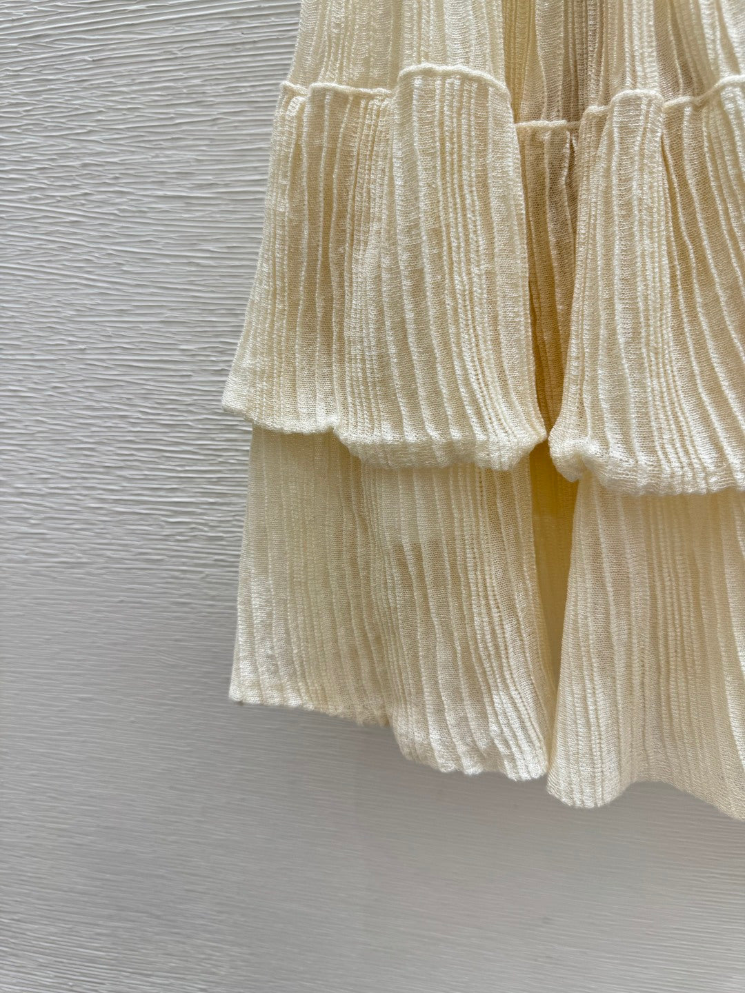 Miumiu 2026 Midi Skirt Beige White Cotton 516813