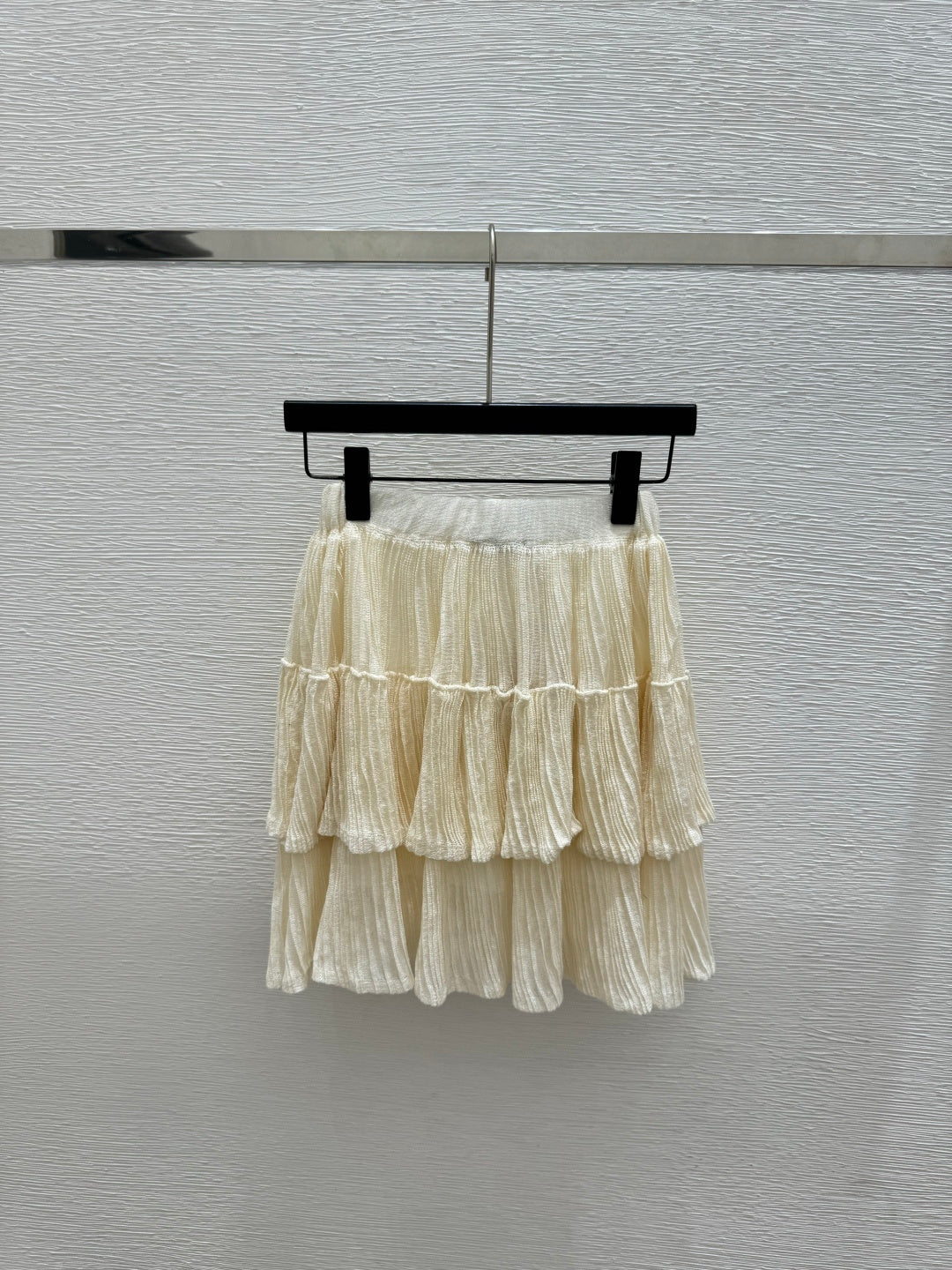Miumiu 2026 Midi Skirt Beige White Cotton 516813