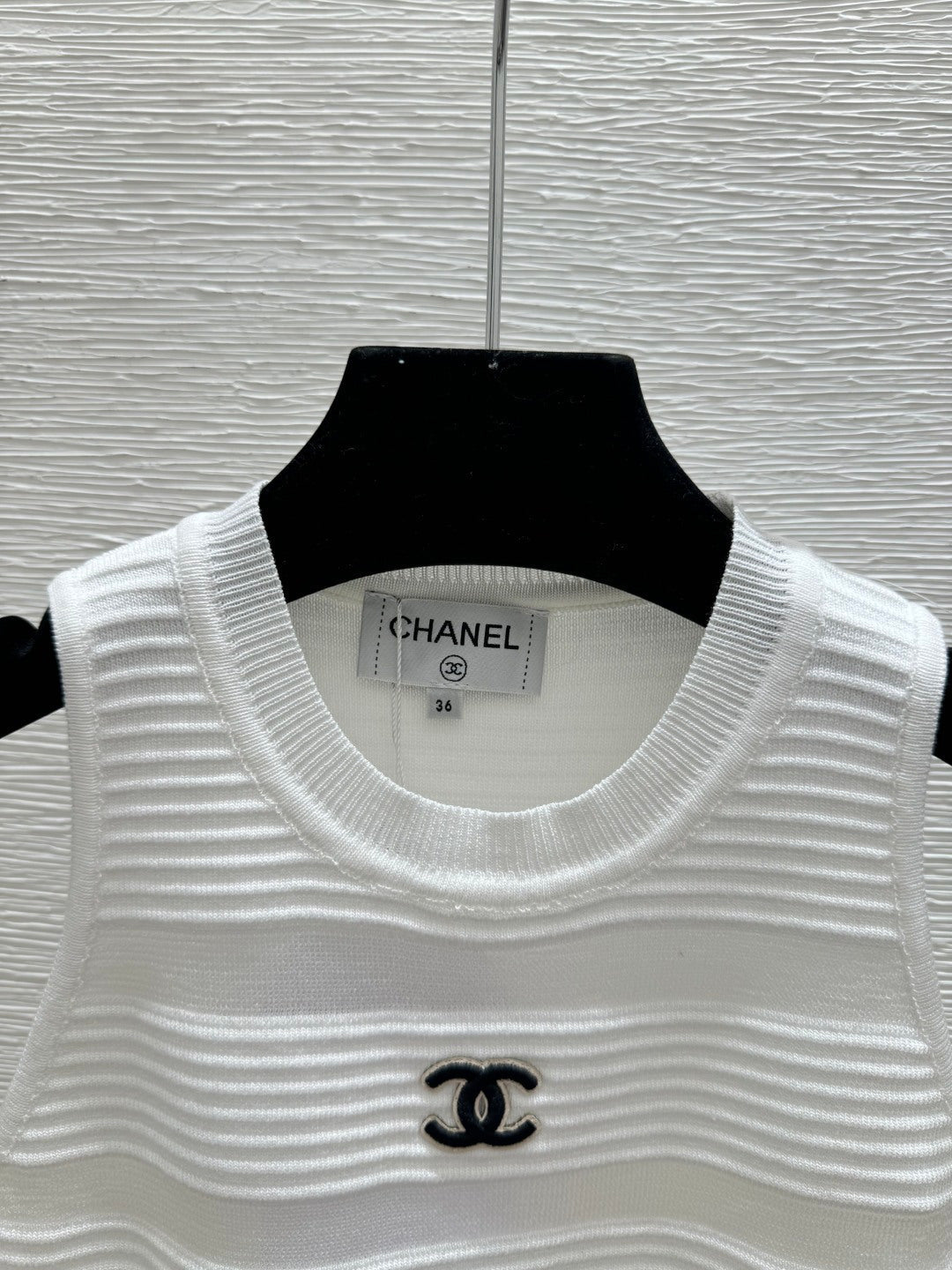 Chanel 2026 Round Neck Knitted Vest Dress Wool Cashmere 516050