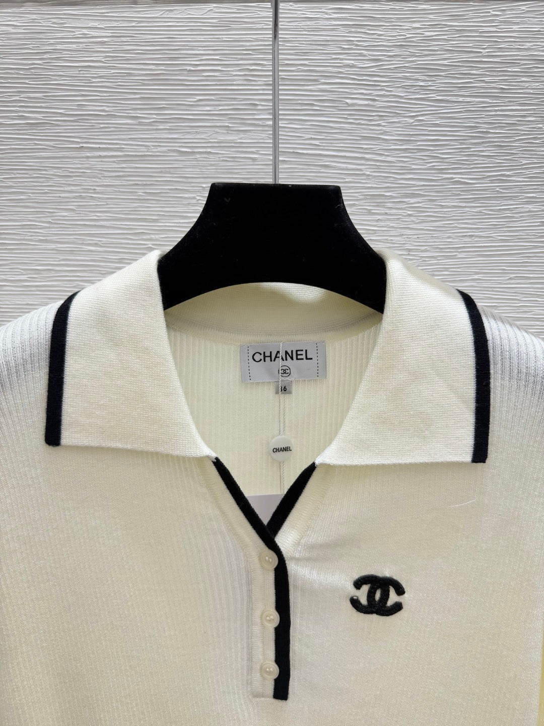 Chanel 2026 Long-sleeved Knitted Polo Shirt Wool 244648