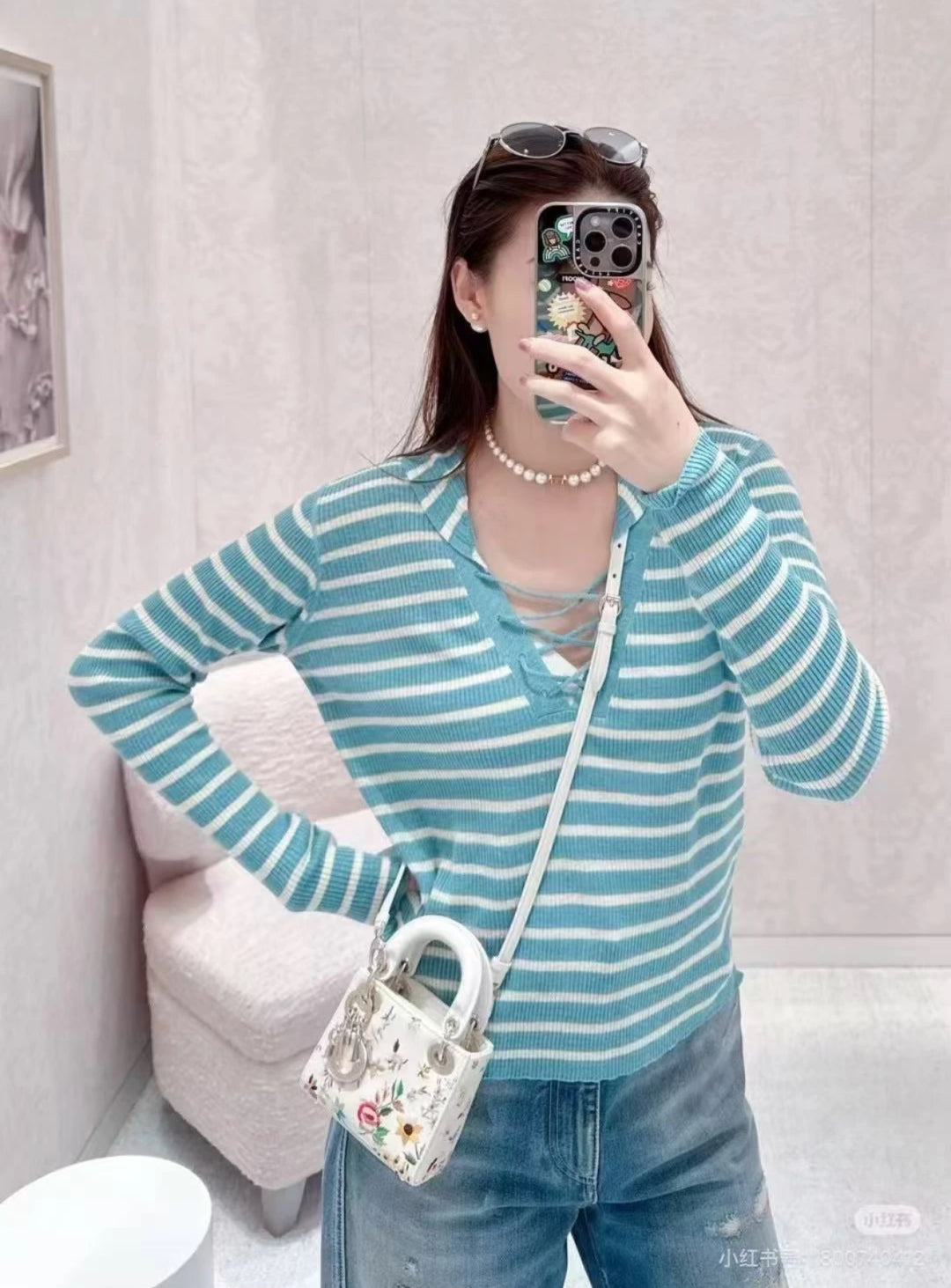 CD 25 Striped Long Sleeve Shirt Cotton